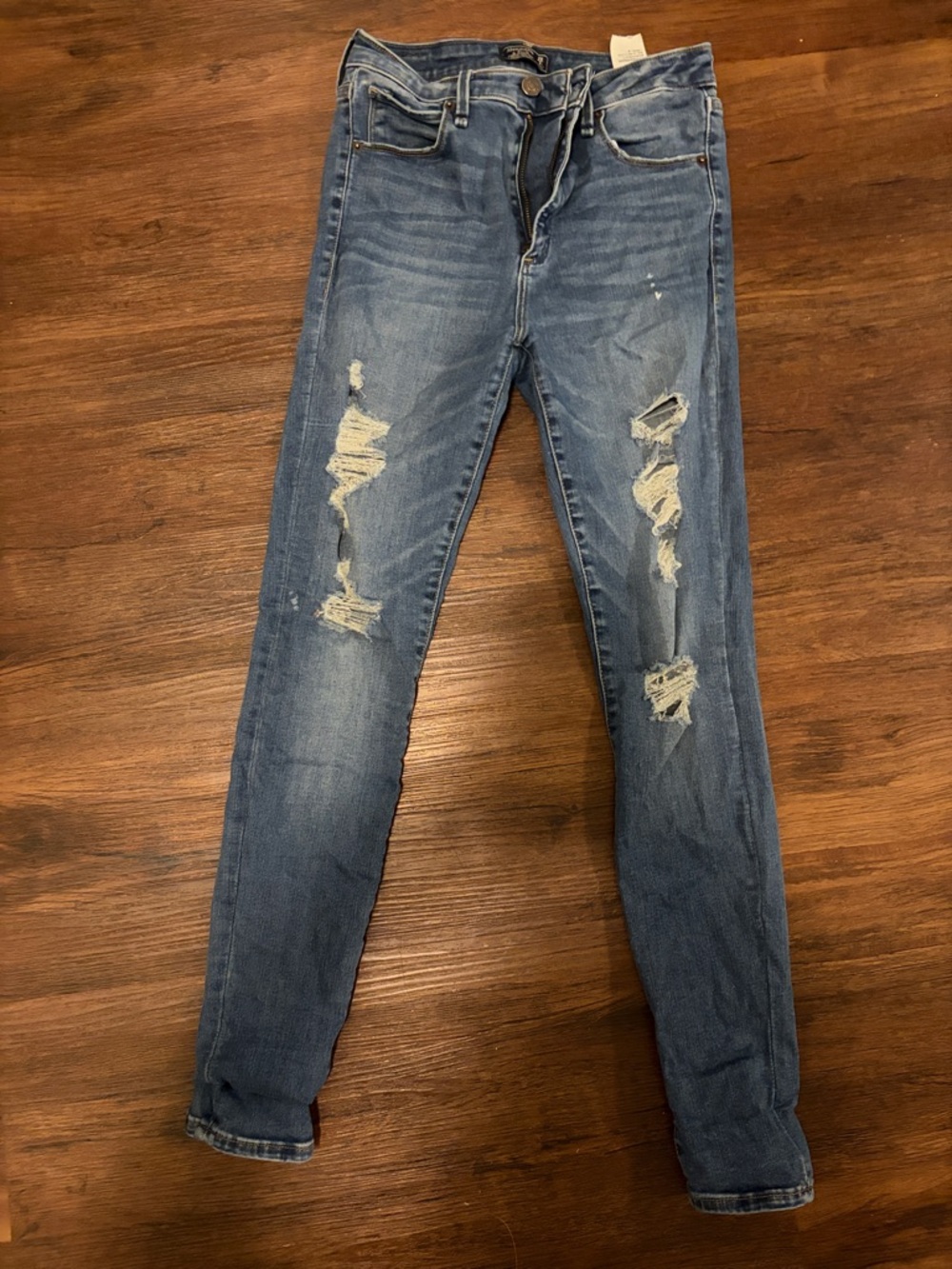 Abercrombie & Fitch Blue Ripped Women's Skinny Jeans